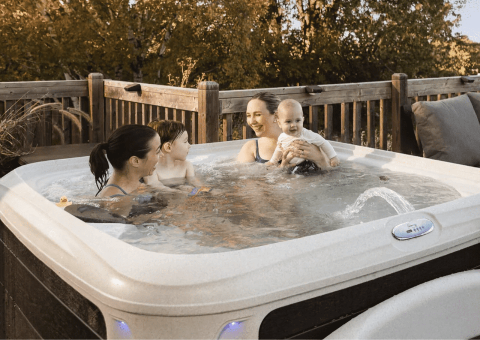 Portable Spas & Hot Tubs At Mr. Pool of Pasco & Crystal River 14 dream maker spa with people inside